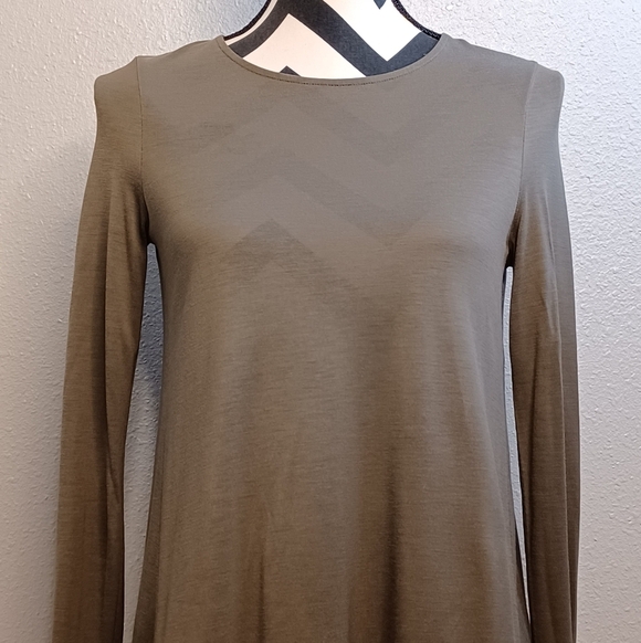COS Lagenlook Olive Green Sz XS Long-sleeve Tunic Top - Picture 4 of 12